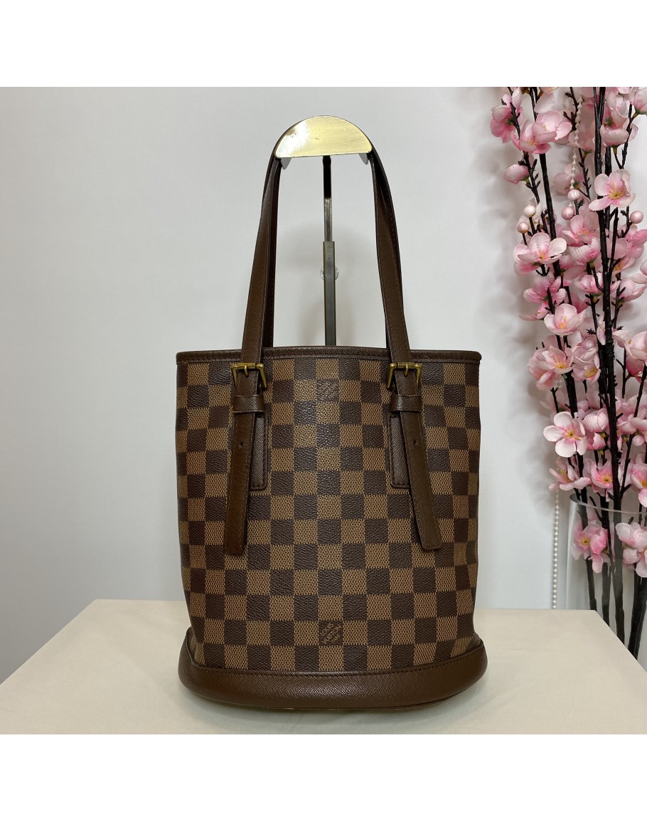 **AUTHENTIC** LOUIS VUITTON Damier Ebene Bucket PM